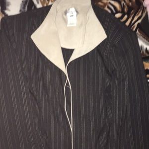 striped black blazer (18W) plus size